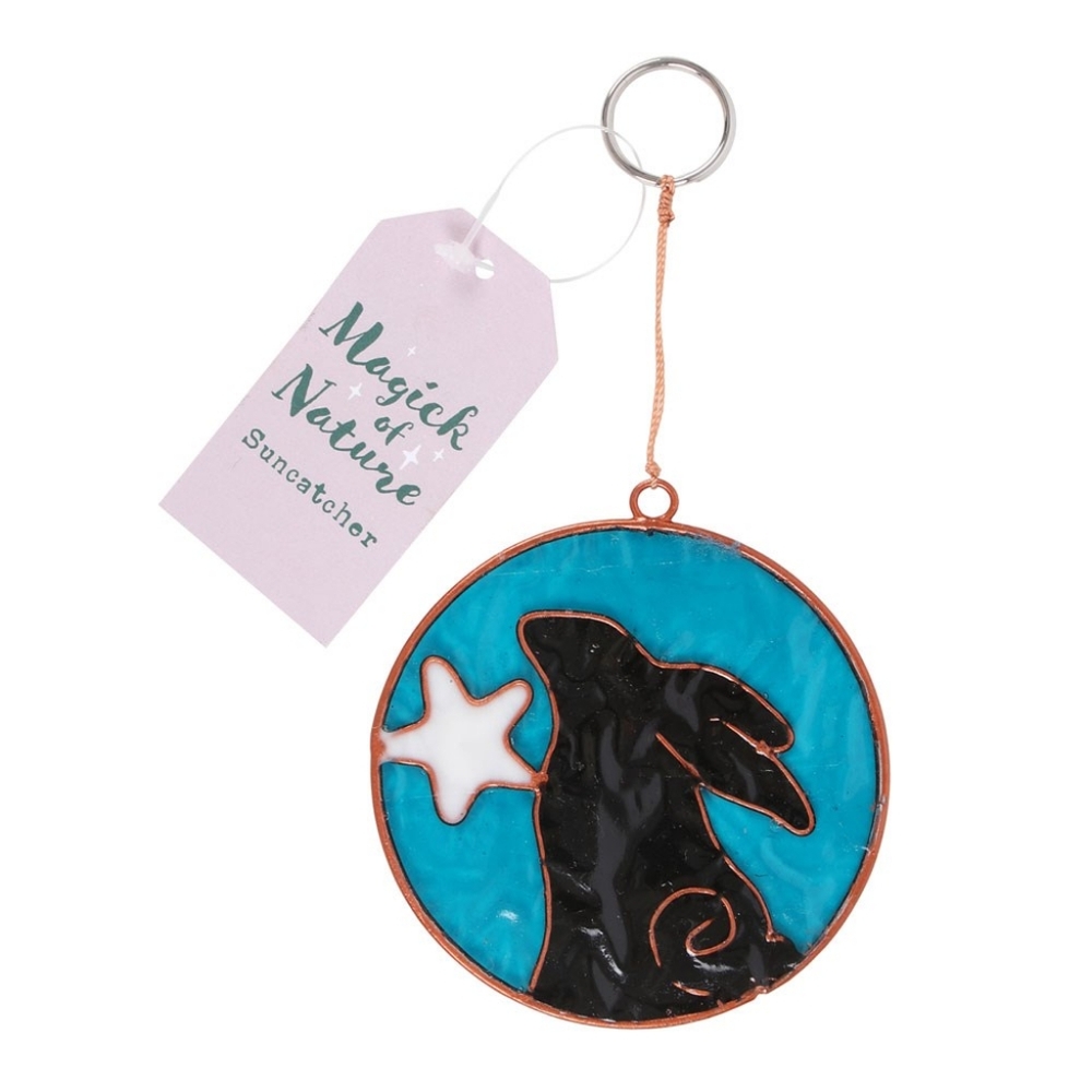 Blue and Black Rabbit Suncatcher